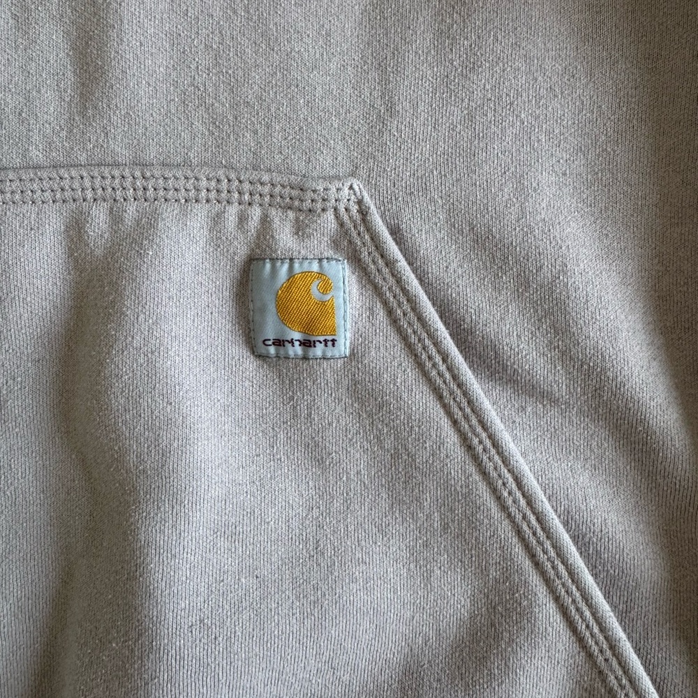 Carhartt Loose Fit Workwear Hoodie Oversized Sweatshirt Dusty Mauve Beige Small - Picture 6 of 6